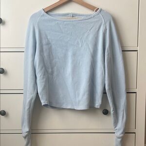 Free People Jess Long Sleeve Sky Blue Thermal